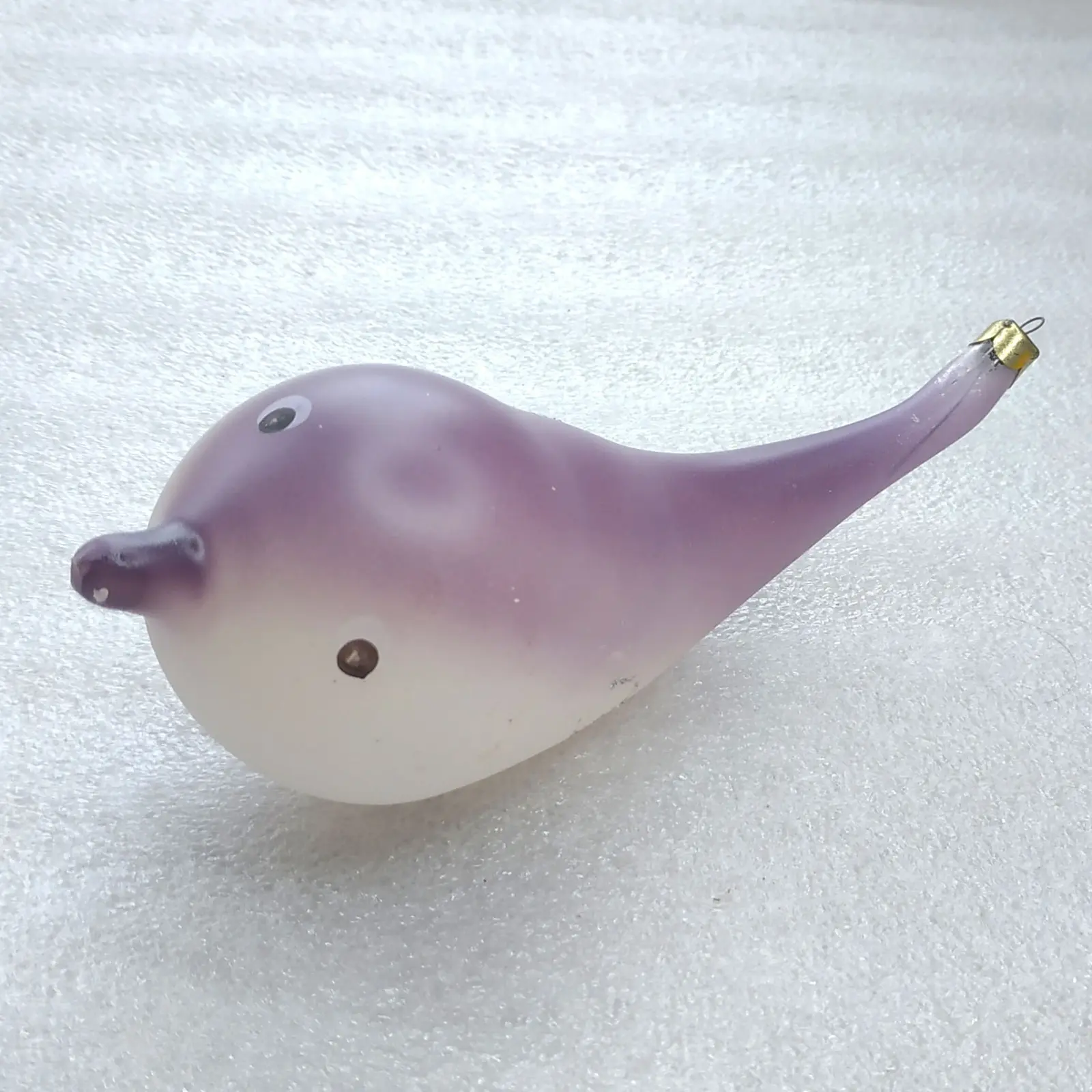 Vintage Glass Christmas Ornament Big Dolphin Tree Retro USSR Decor