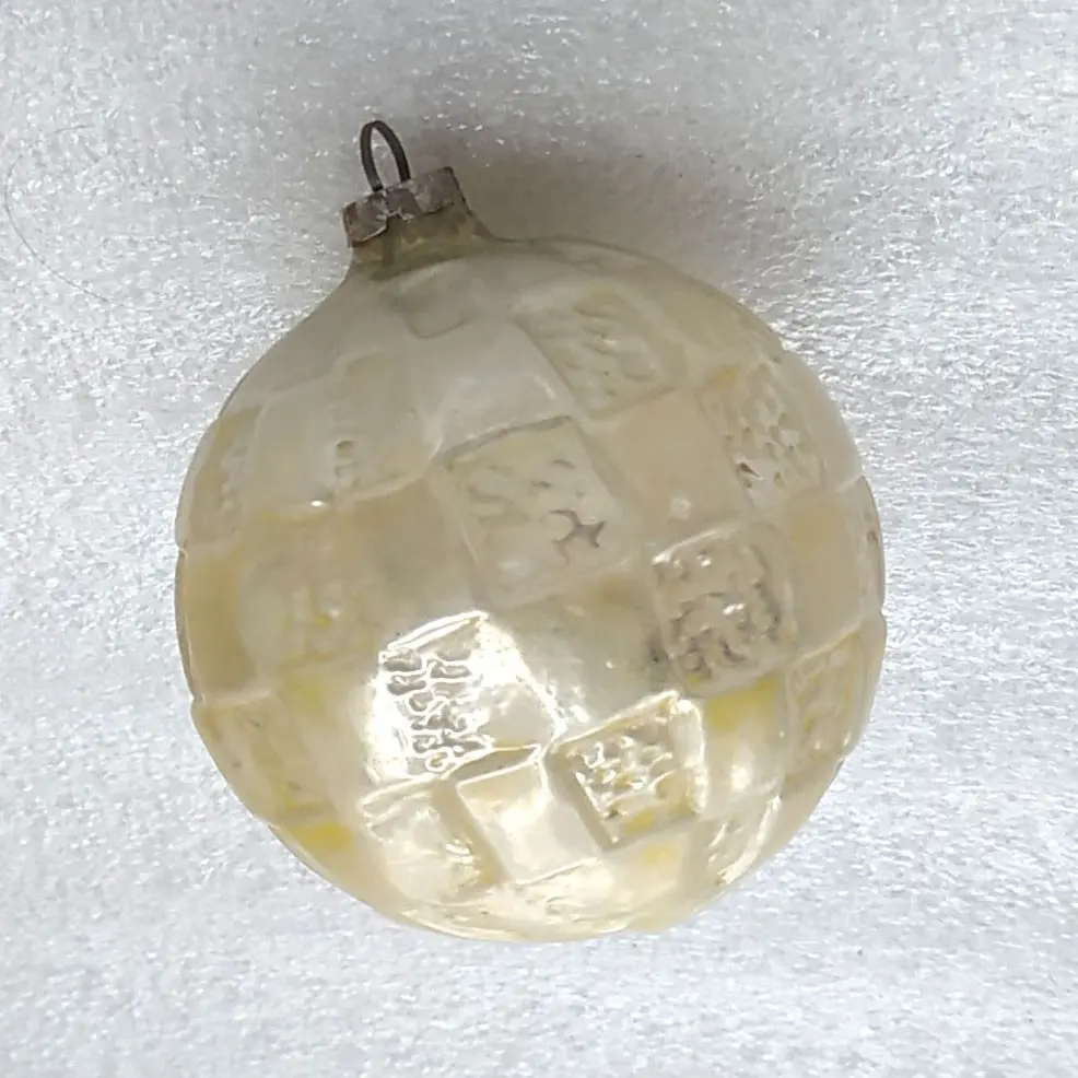 Vintage GDR Glass Christmas Ball Ornament Tree Retro German Decor