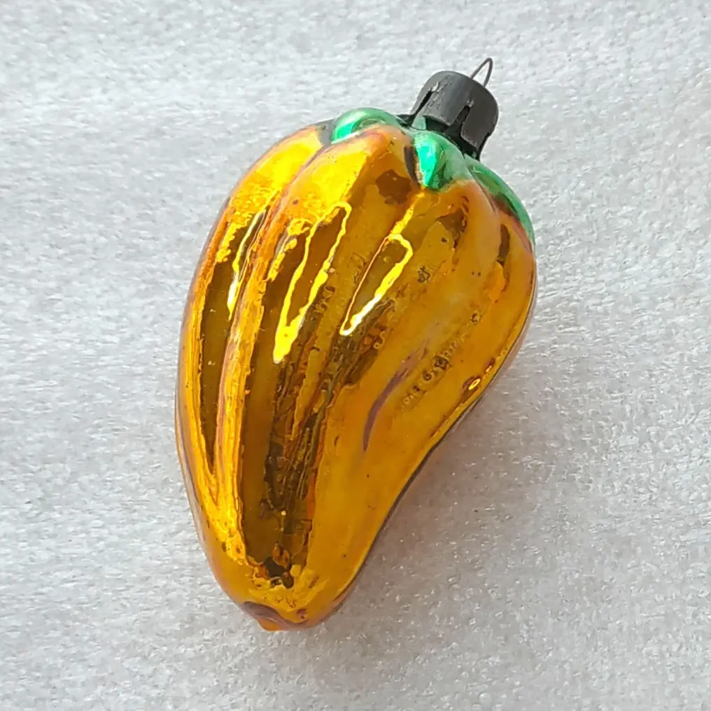 Vintage Mercury Glass Christmas Ornament Paprika Retro USSR Decor