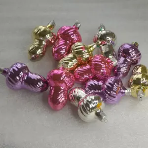 Set of 11 Vintage Silver Glass Christmas Tree Ornaments