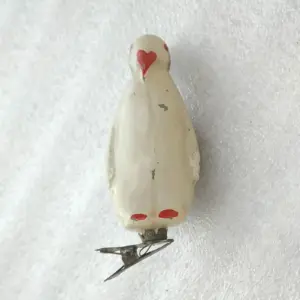 Antique Vintage USSR Glass Christmas Ornament Penguin