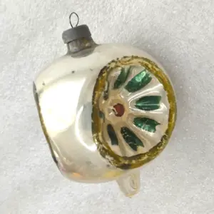 Vintage USSR Mercury Glass Christmas Ornament LANTERN