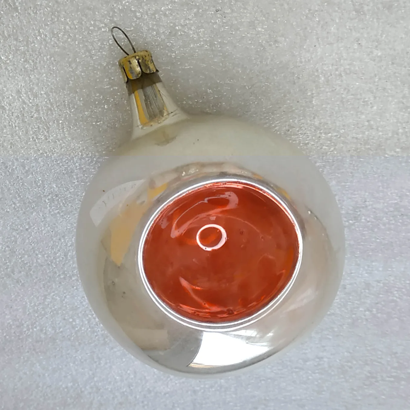 Vintage Mercury Glass Christmas Tree Ornament USSR Decor Old Lantern