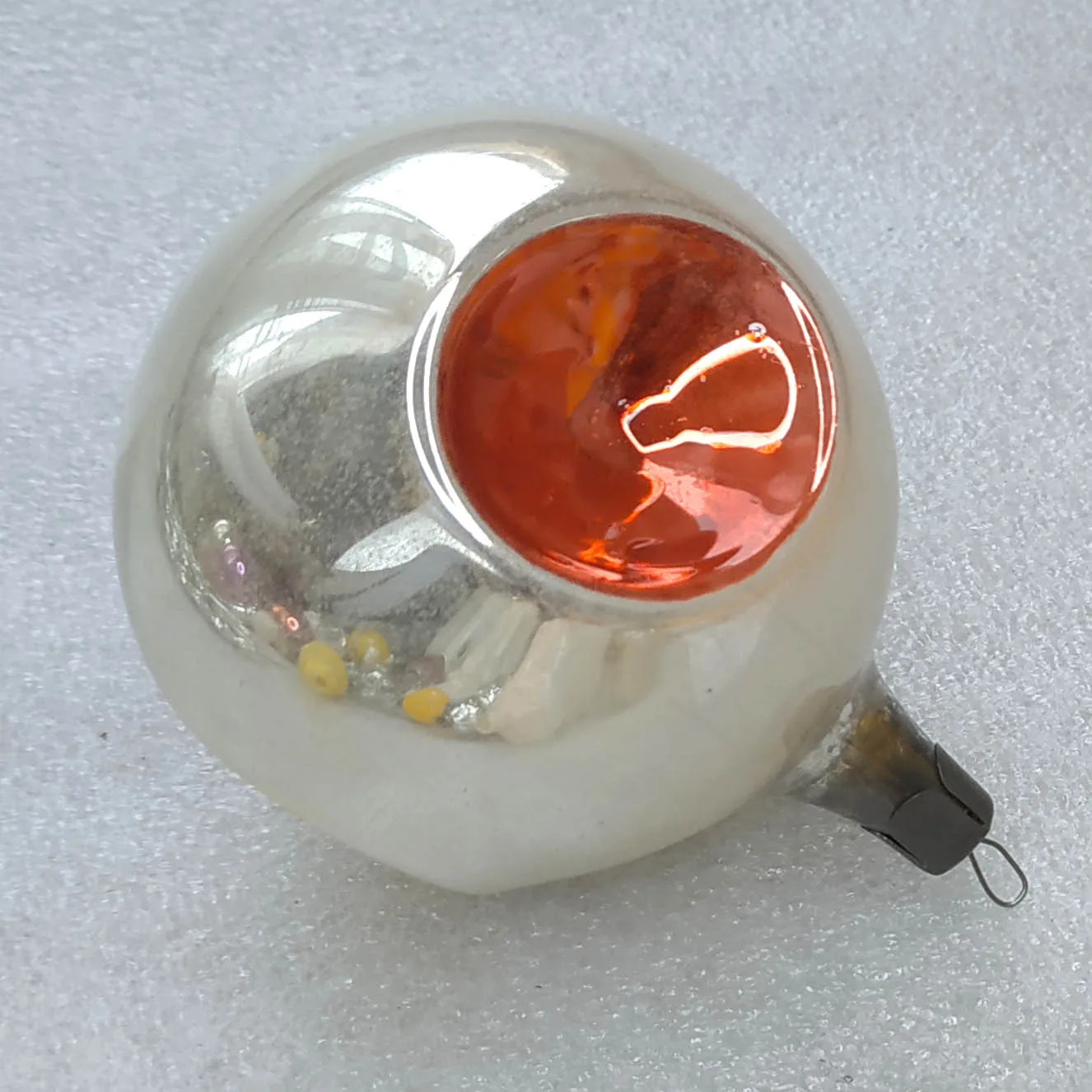 Vintage Mercury Glass Christmas Tree Ornament USSR Decor Old Lantern