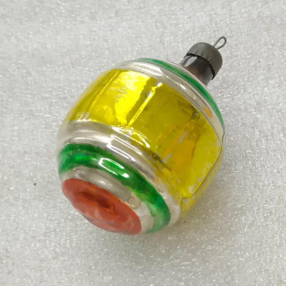 Vintage Mercury Glass Christmas Tree Ornament USSR