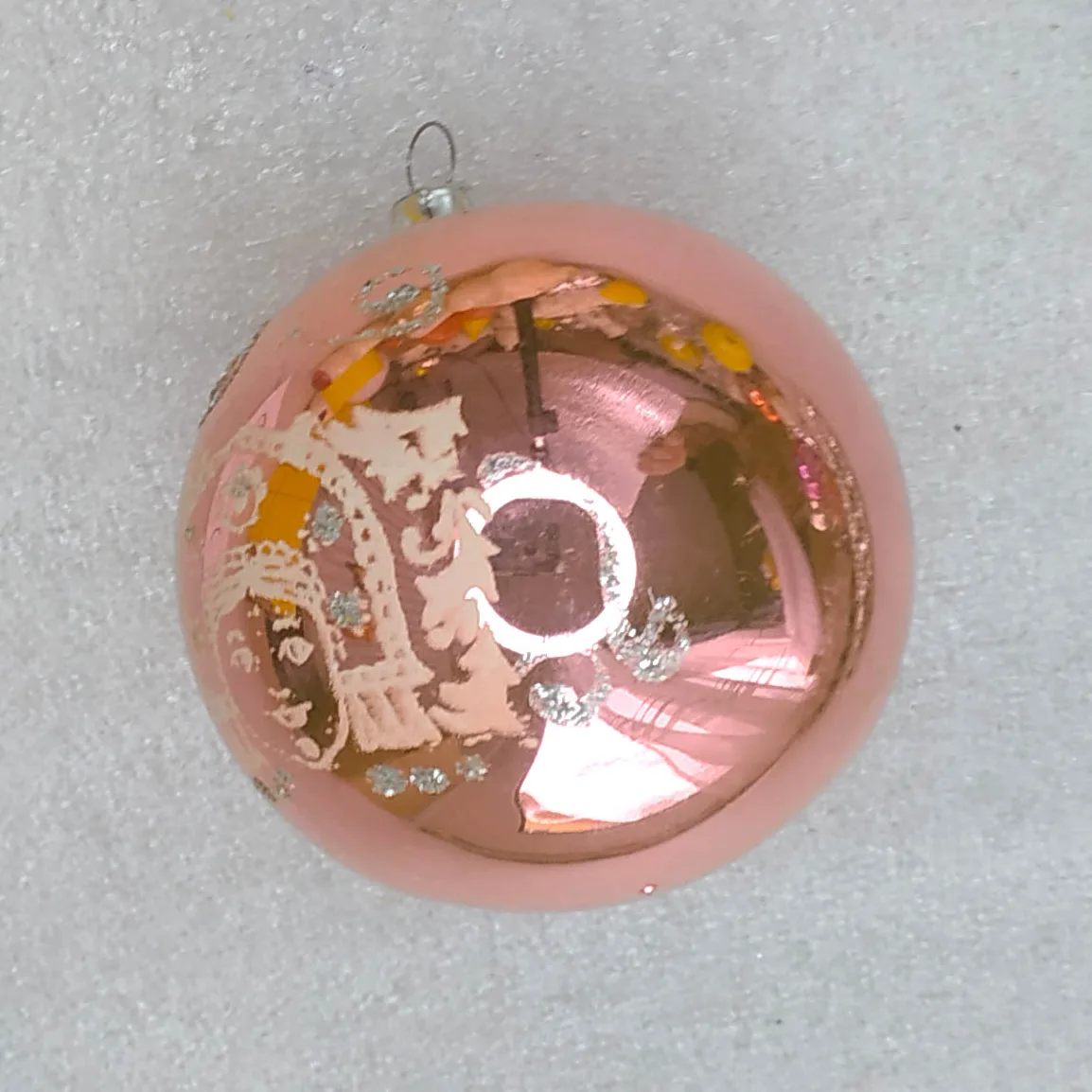 Vintage Glass Christmas Ornament USSR Decor Ball Snow Maiden Snegurochka