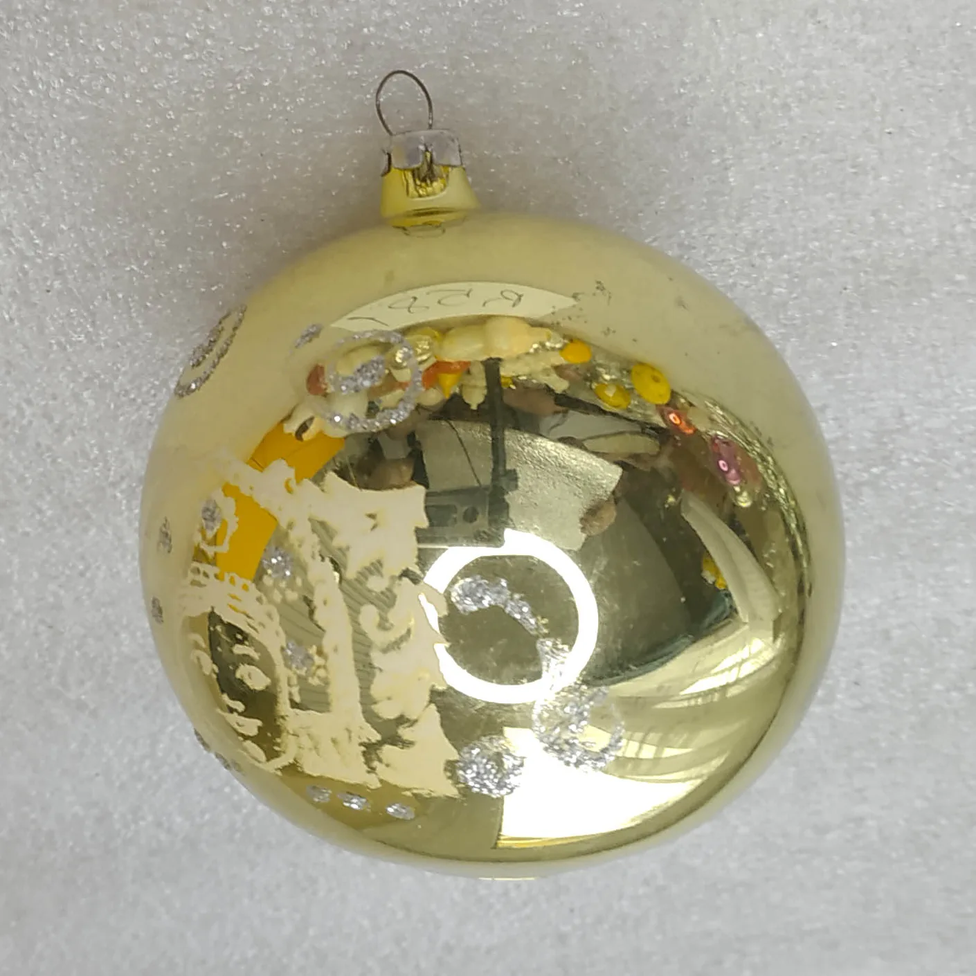 Vintage Glass Christmas Ornament USSR Decor Ball Snow Maiden Snegurochka