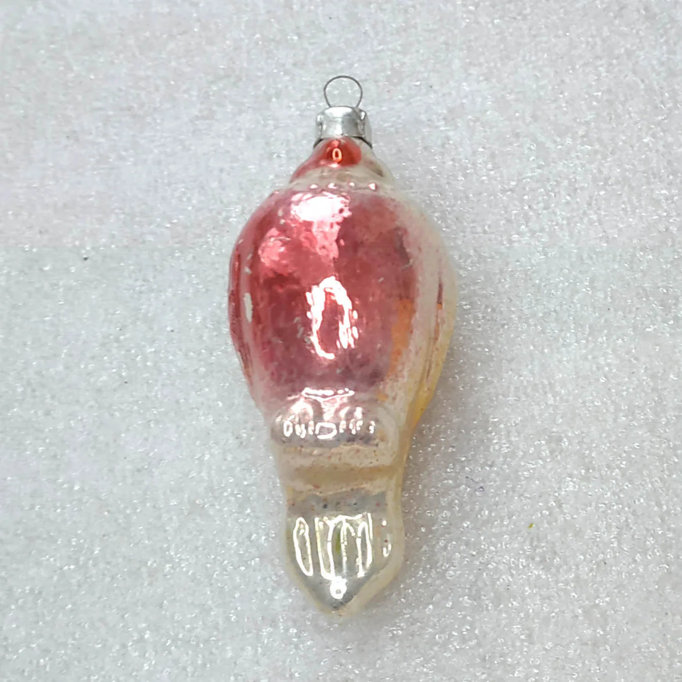 Vintage Mercury Glass Christmas Ornament USSR Retro Bullfinch