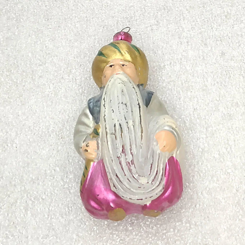 Vintage Glass Christmas Ornament USSR Sultan Prince Aladdin