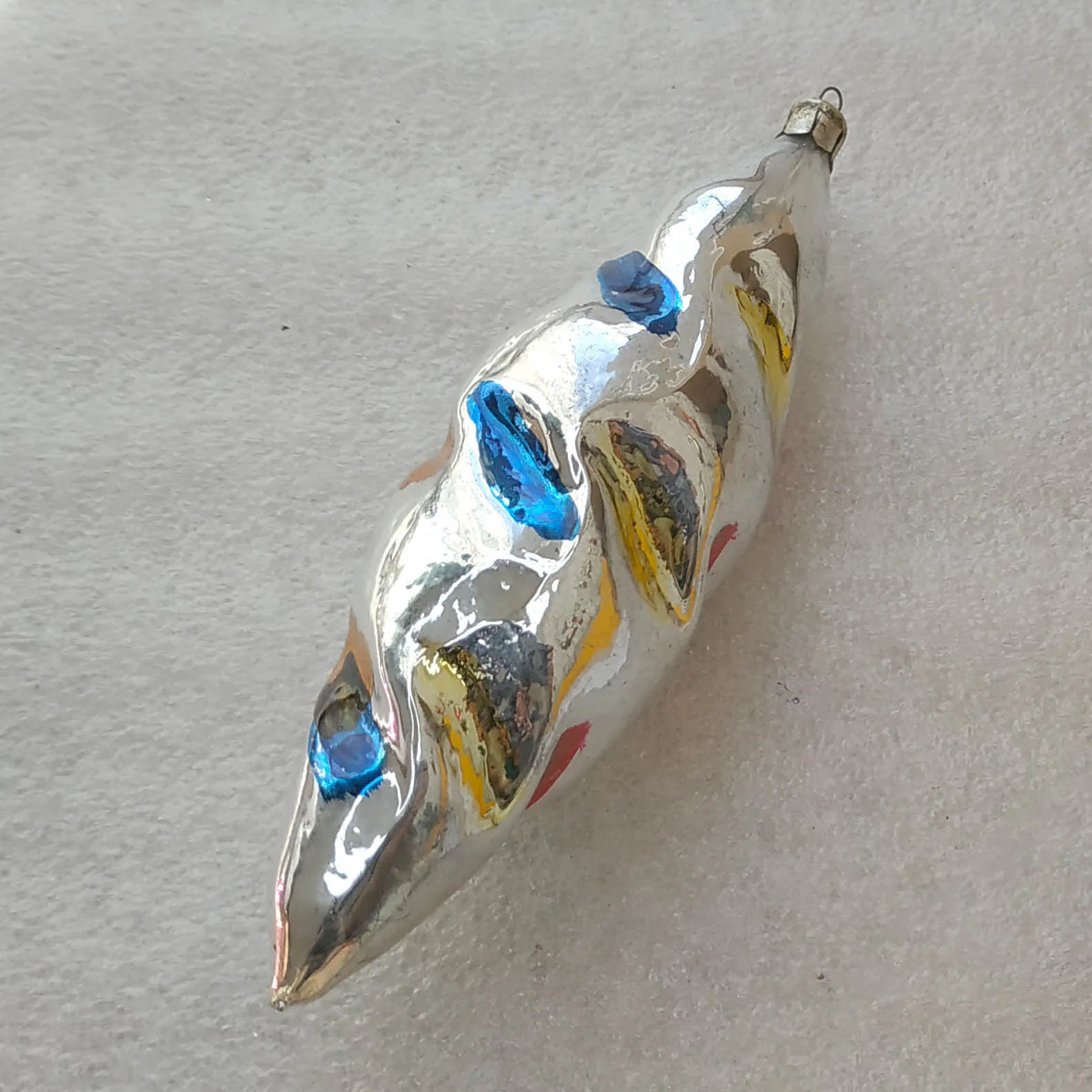 Vintage Mercury Glass Christmas Ornament USSR Retro Decor Icicle