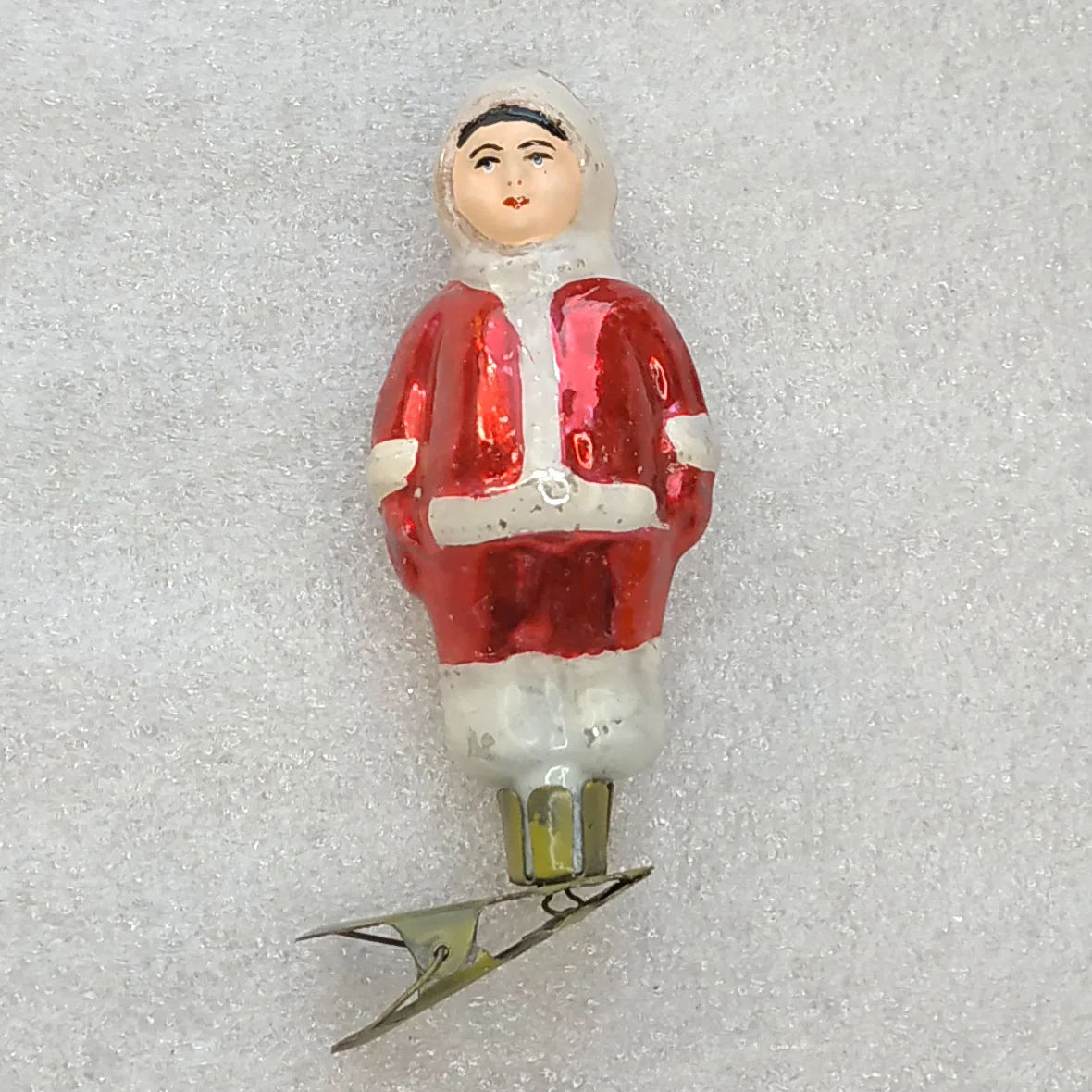 Vintage Glass Christmas Tree USSR Ornament Boy