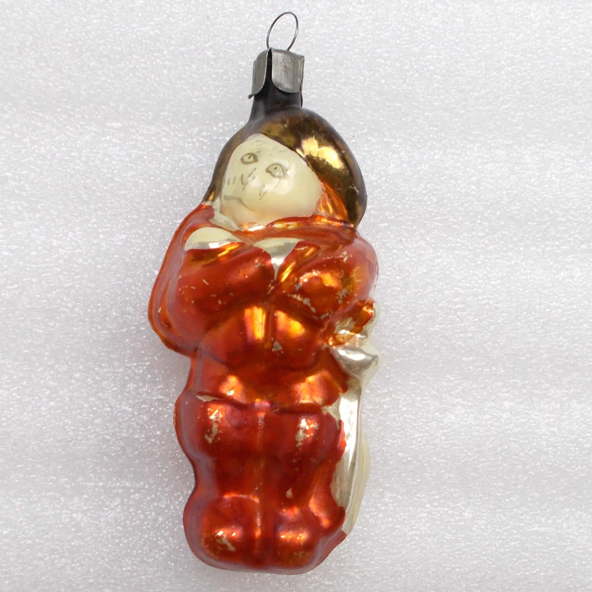 Antique Vintage USSR Glass Christmas Ornament Cat in Boots