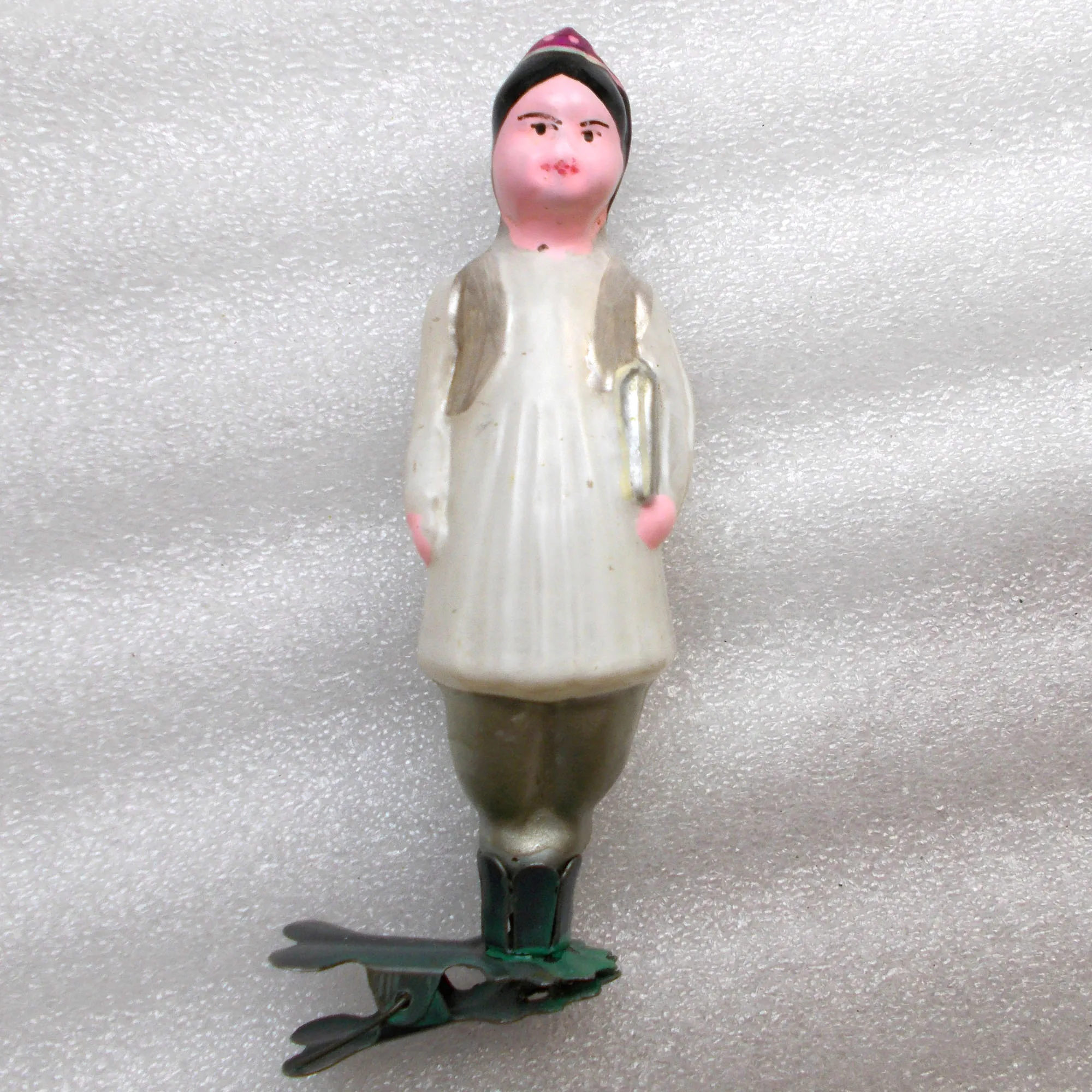 Vintage USSR Glass Christmas Ornament Uzbek Girl