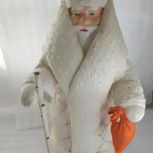 Antique Vintage Cotton Christmas Ornament Decor Figurine Santa Claus