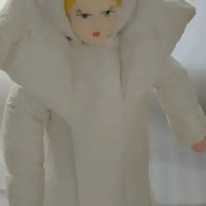 Antique Vintage Cotton Christmas Ornament Decor Figurine Snowmaiden