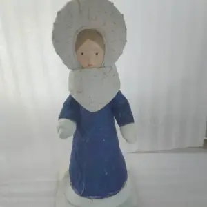 Antique Vintage Cotton Christmas Ornament Decor Figurine Snowmaiden