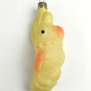 Vintage USSR Painted Glass Christmas Tree Ornament Parrot