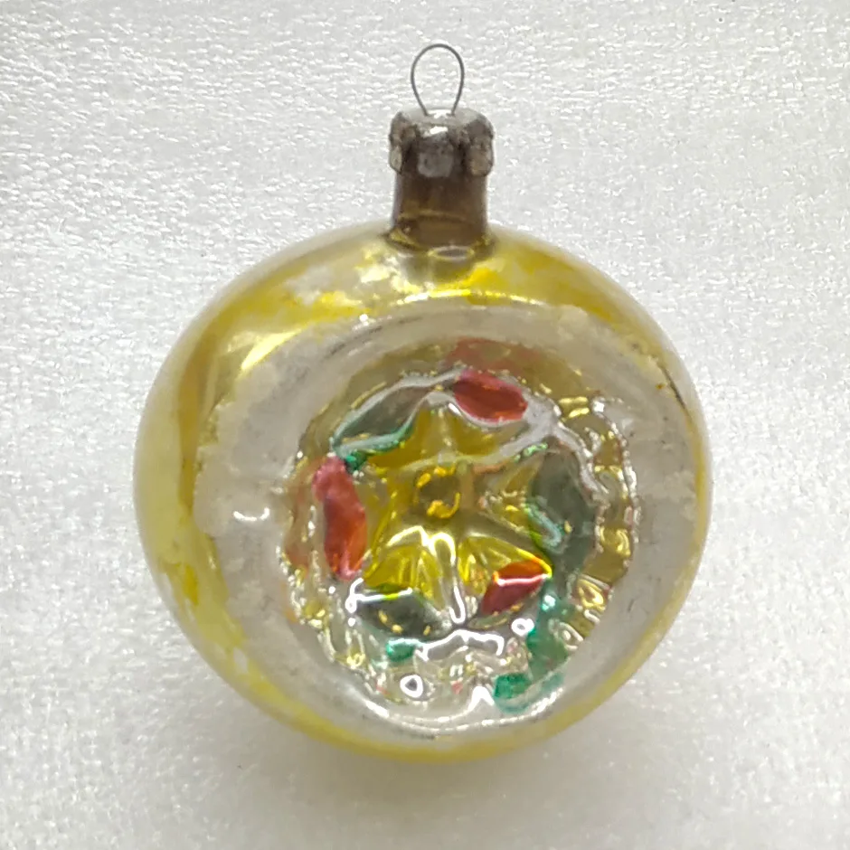 Vintage Christmas Mercury Glass Ornament Tree USSR Antique Decor Lantern