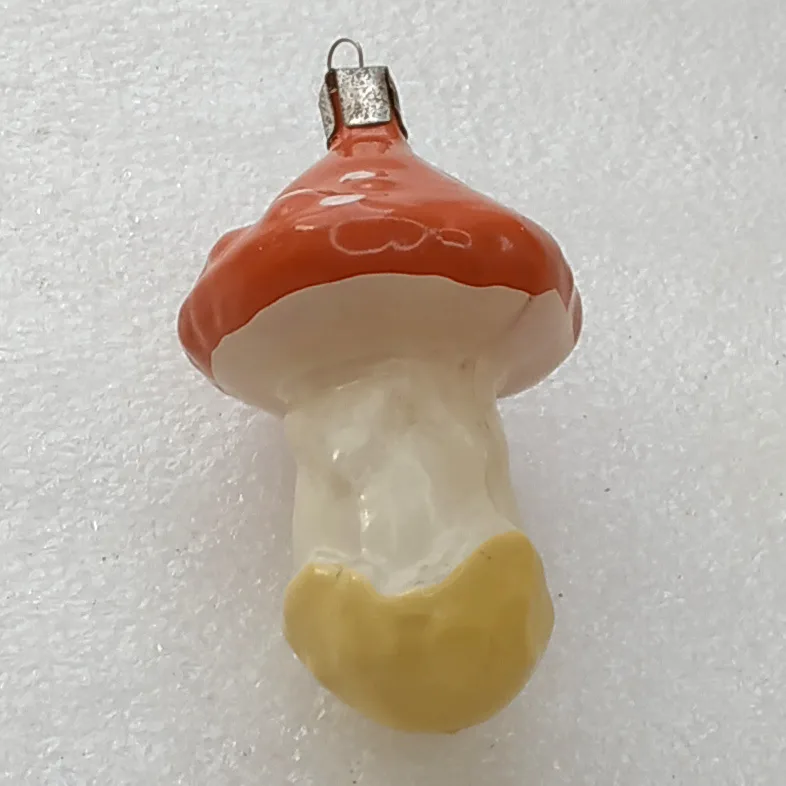 Vintage Christmas Glass Ornament Tree USSR Antique Mushroom