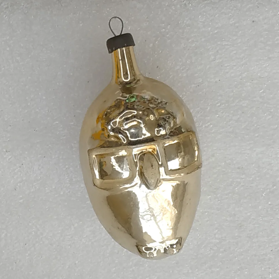 Vintage Christmas Silver Glass Ornament Tree USSR Antique Owl