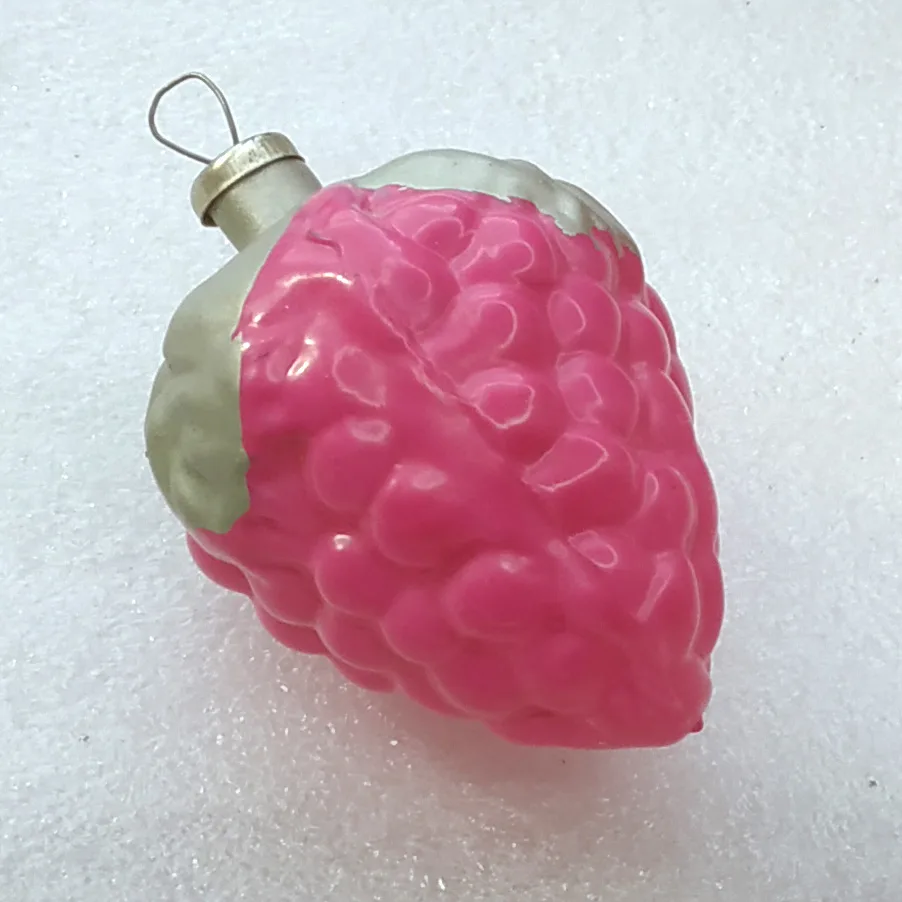 Vintage Christmas Glass Ornament Tree USSR Antique Big Old Berry