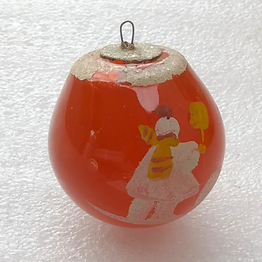 Vintage Christmas Glass Ornament Tree USSR Antique Old Lamp