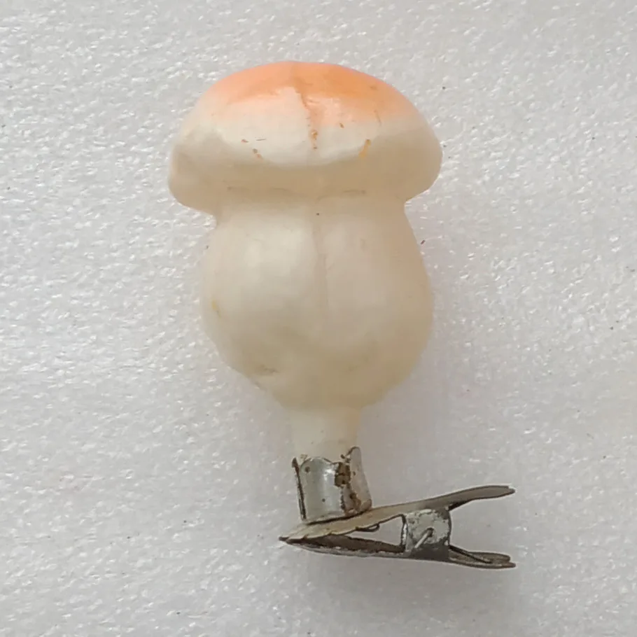 Vintage Christmas Glass Ornament Tree USSR Antique Old Mushroom