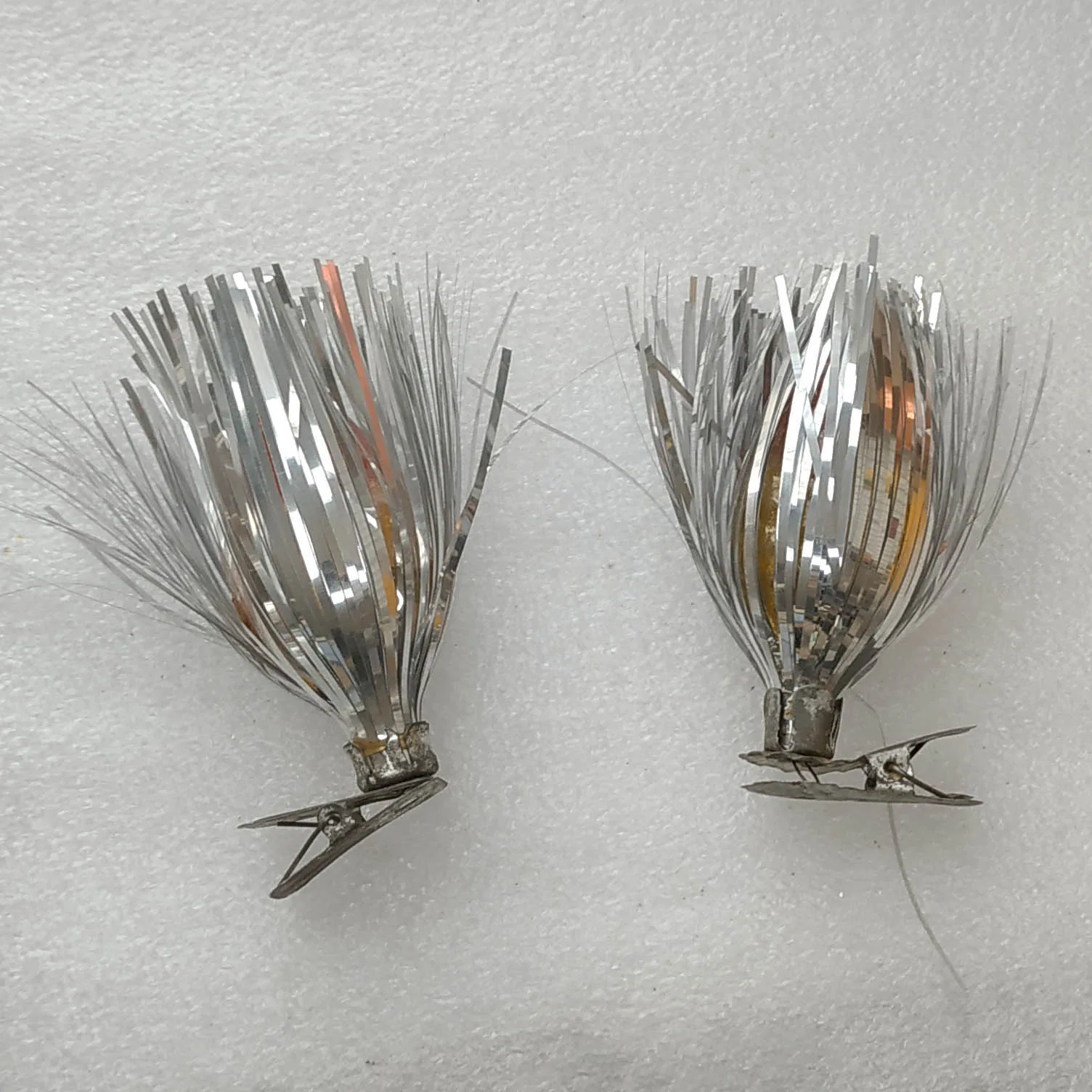 Set of 2 Vintage Christmas Glass Ornaments Tree USSR Antique Pinecones