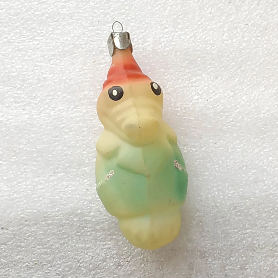Vintage Christmas Glass Ornament USSR Tree Antique Crocodile