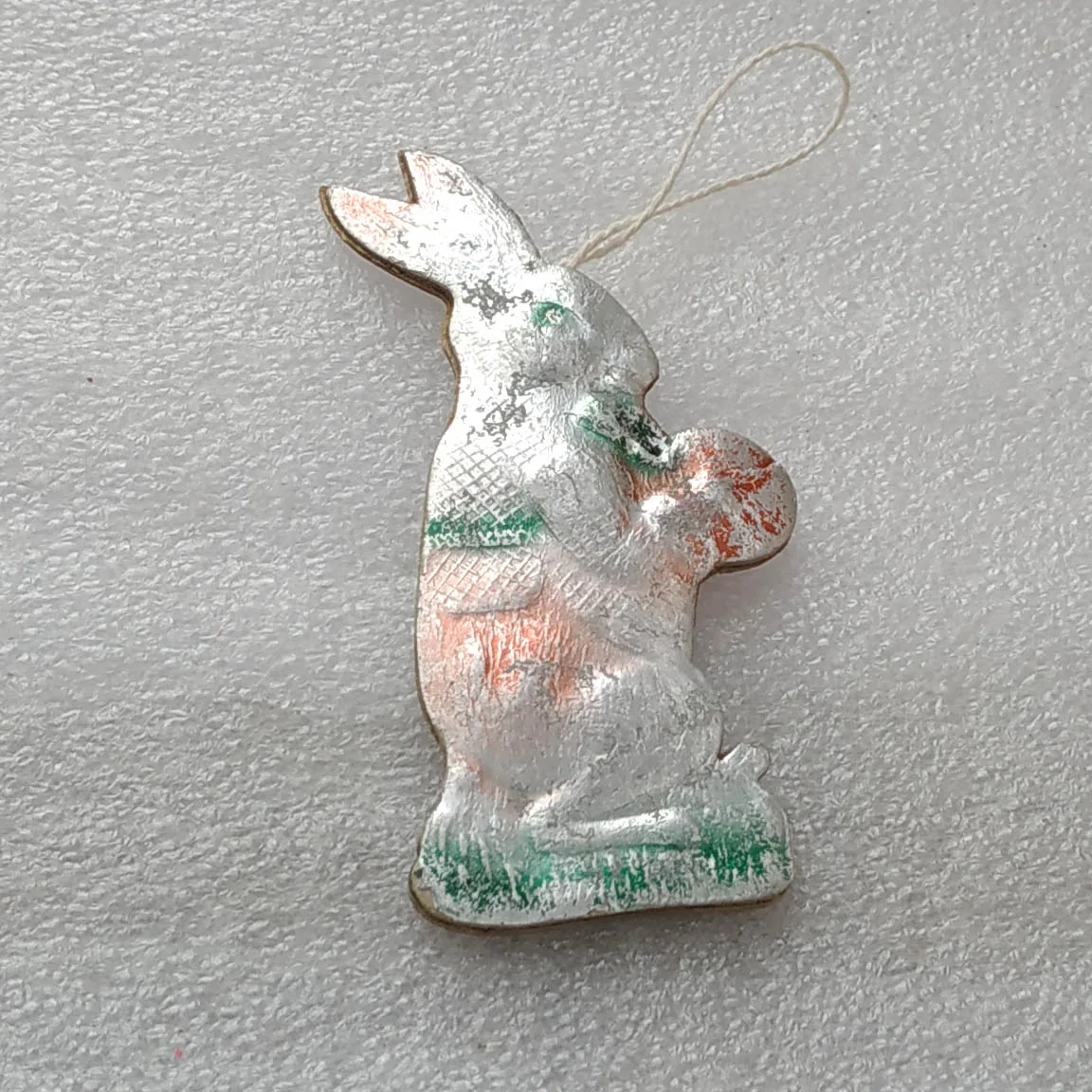 Vintage Christmas Dresden Cardboard Ornament USSR Tree Antique Decor Hare