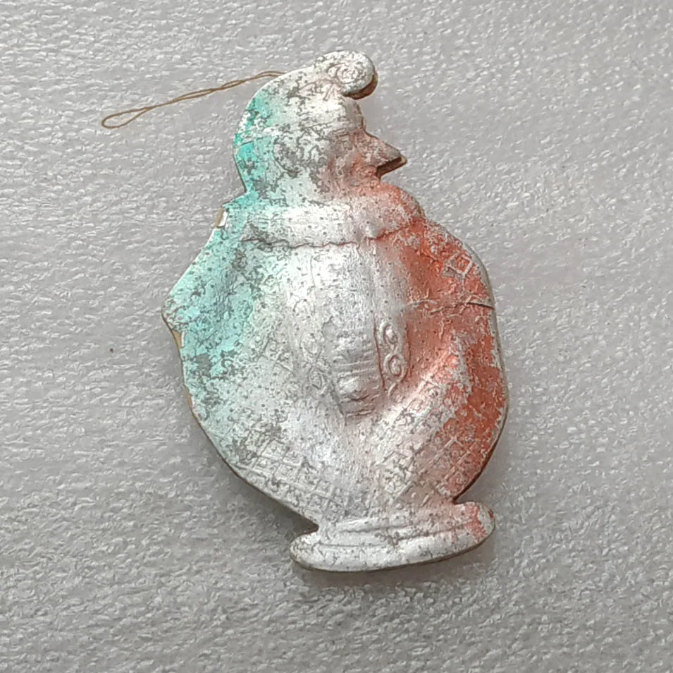 Vintage Christmas Dresden Cardboard Ornament USSR Tree Antique Decor Clown