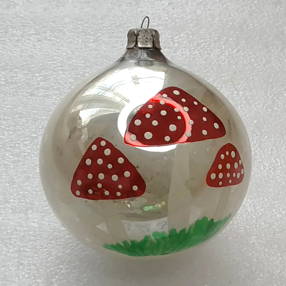 Vintage Christmas Mercury Glass Ornament Tree USSR Antique Ball