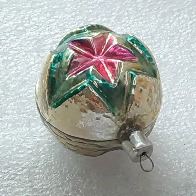 Vintage Christmas Mercury Glass Ornament Tree USSR Antique Star
