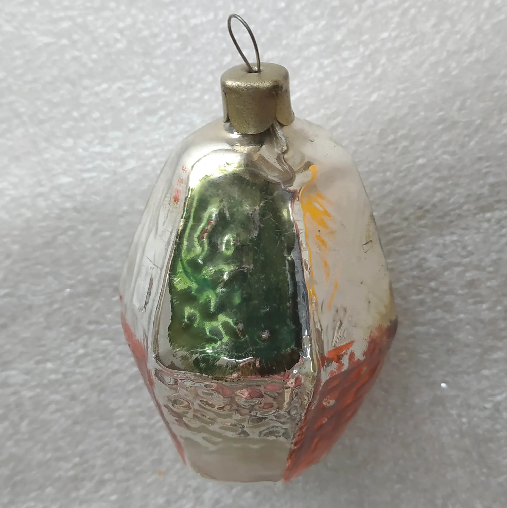 Vintage Christmas Mercury Glass Ornament Tree USSR Antique Decor Lantern