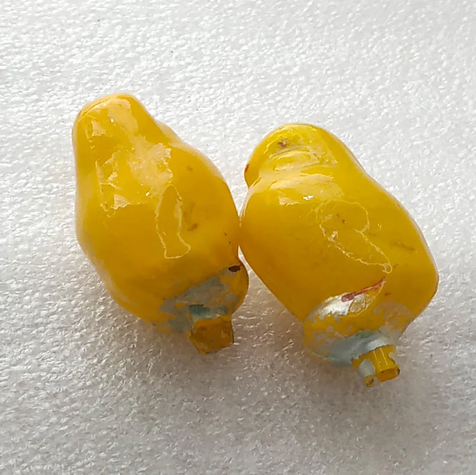 Set of 2 Vintage Christmas Glass Ornament Tree USSR Antique Chickens
