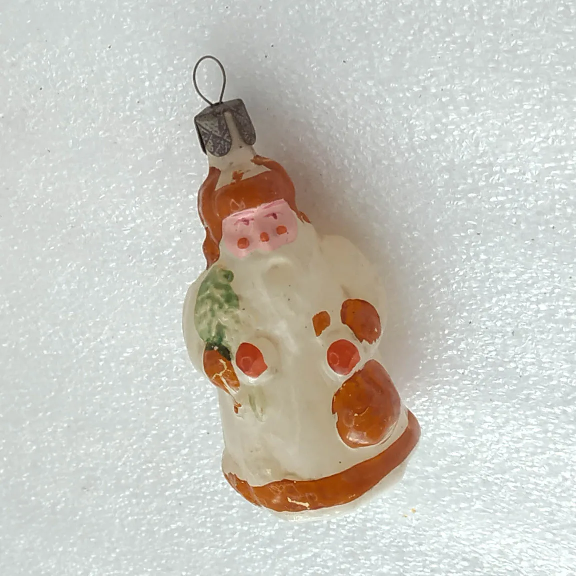 Vintage Glass Christmas Ornament USSR Tree Toy Antique Decor Santa