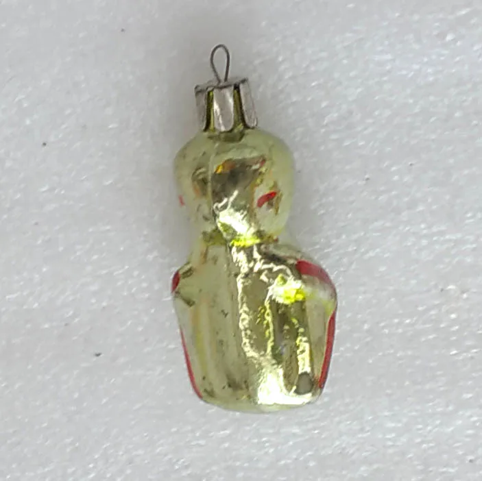 Vintage Silver Glass Christmas Ornament USSR Tree Antique Decor Grasshopper