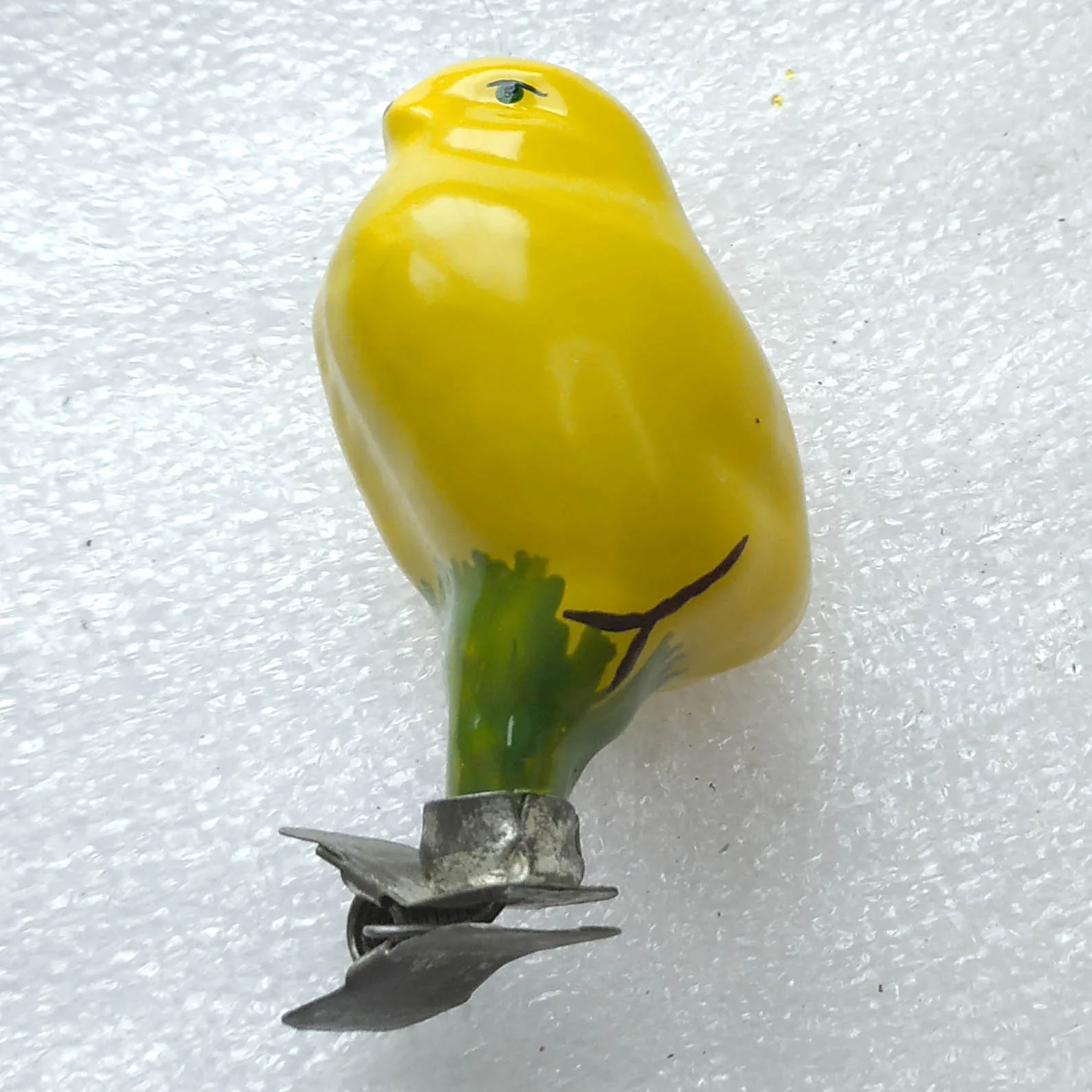 Vintage Glass Christmas Ornament Tree USSR Antique Chicken