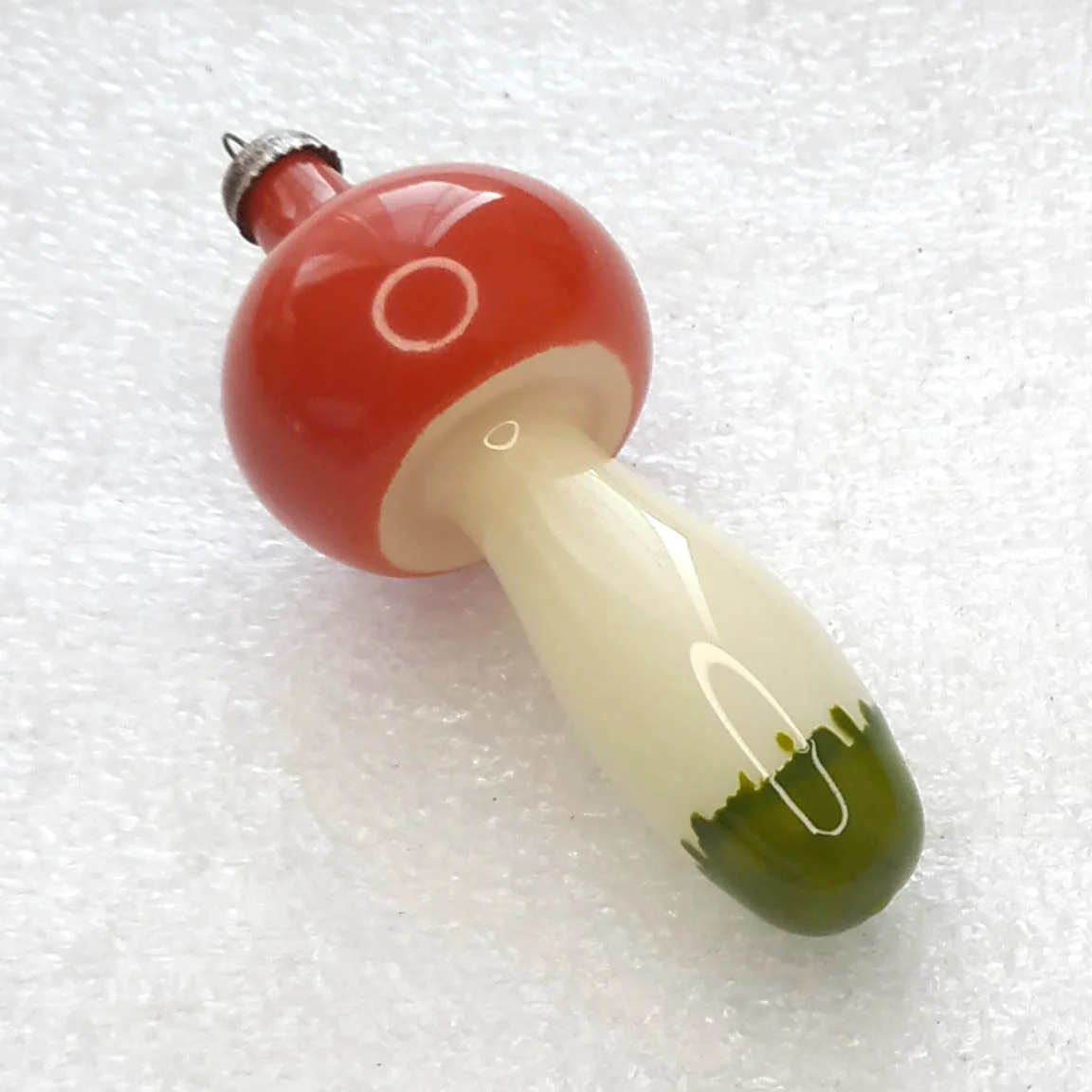 Vintage Glass Christmas Tree USSR Ornament Restoration Decor Mushroom