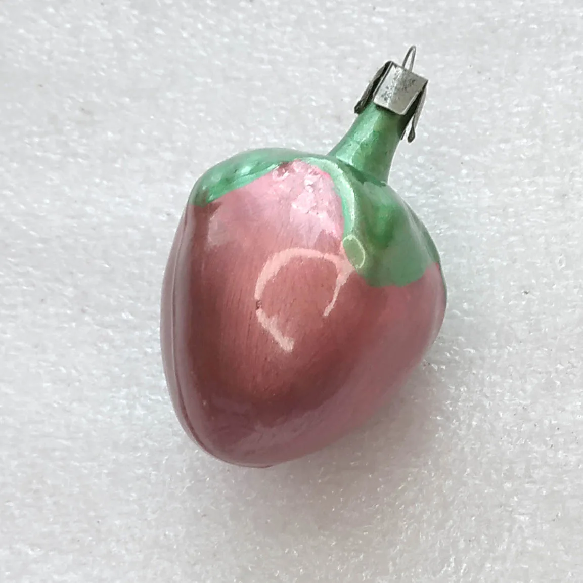 Vintage Glass Christmas Tree USSR Ornament Antique Decor Plum