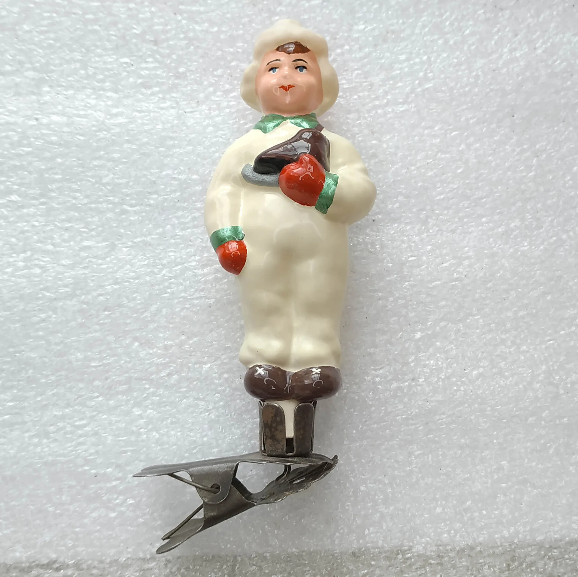 ULTRA USSR Glass Ornament Boy Skater Professional Museum Grade Restoration