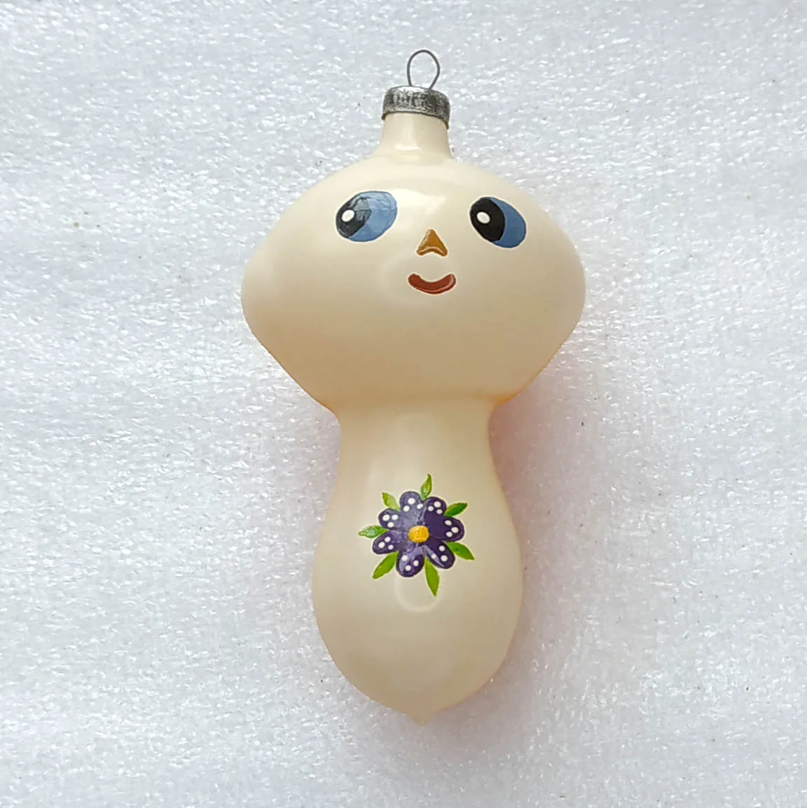 Vintage Glass Christmas Tree USSR Ornament Unique Resored Decor Cheburashka