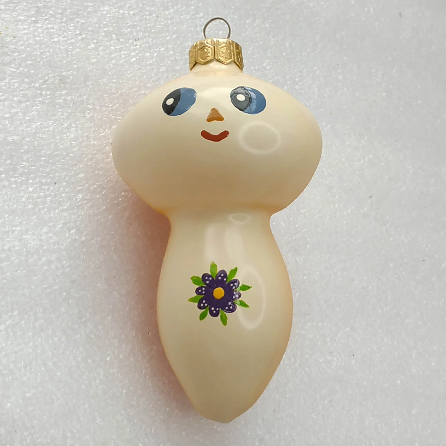 Vintage Glass Christmas Tree USSR Ornament Unique Resored Decor Cheburashka