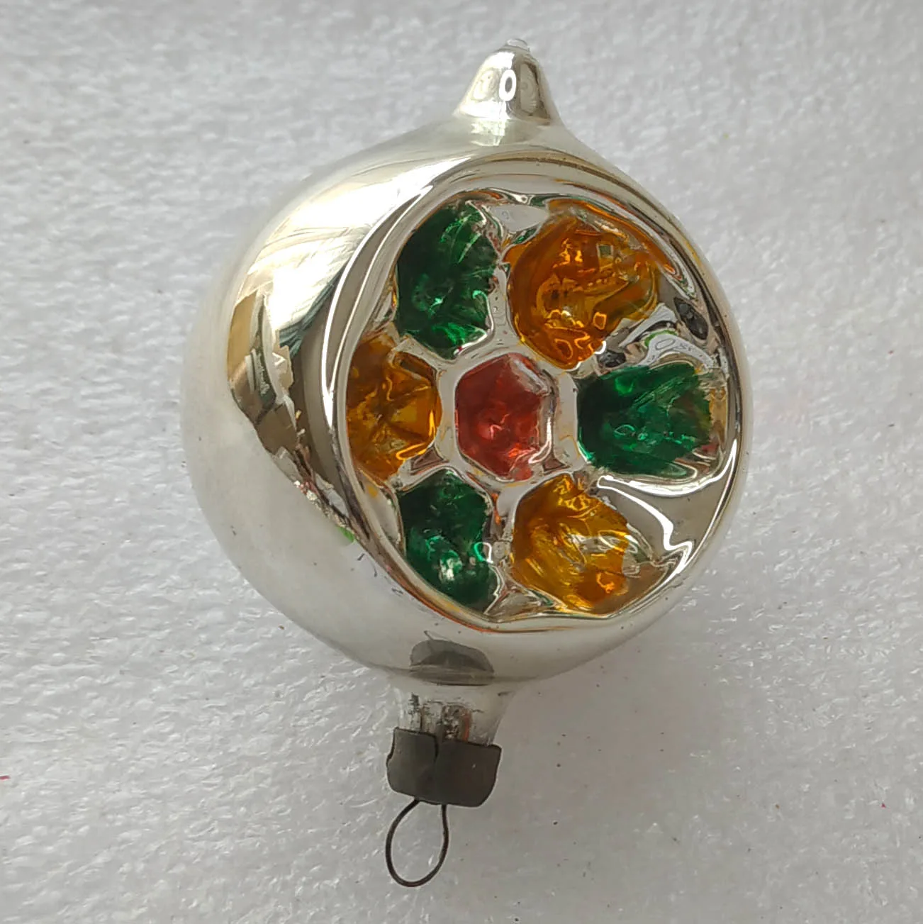 Vintage Mercury Glass Christmas USSR Ornament Antique Lantern
