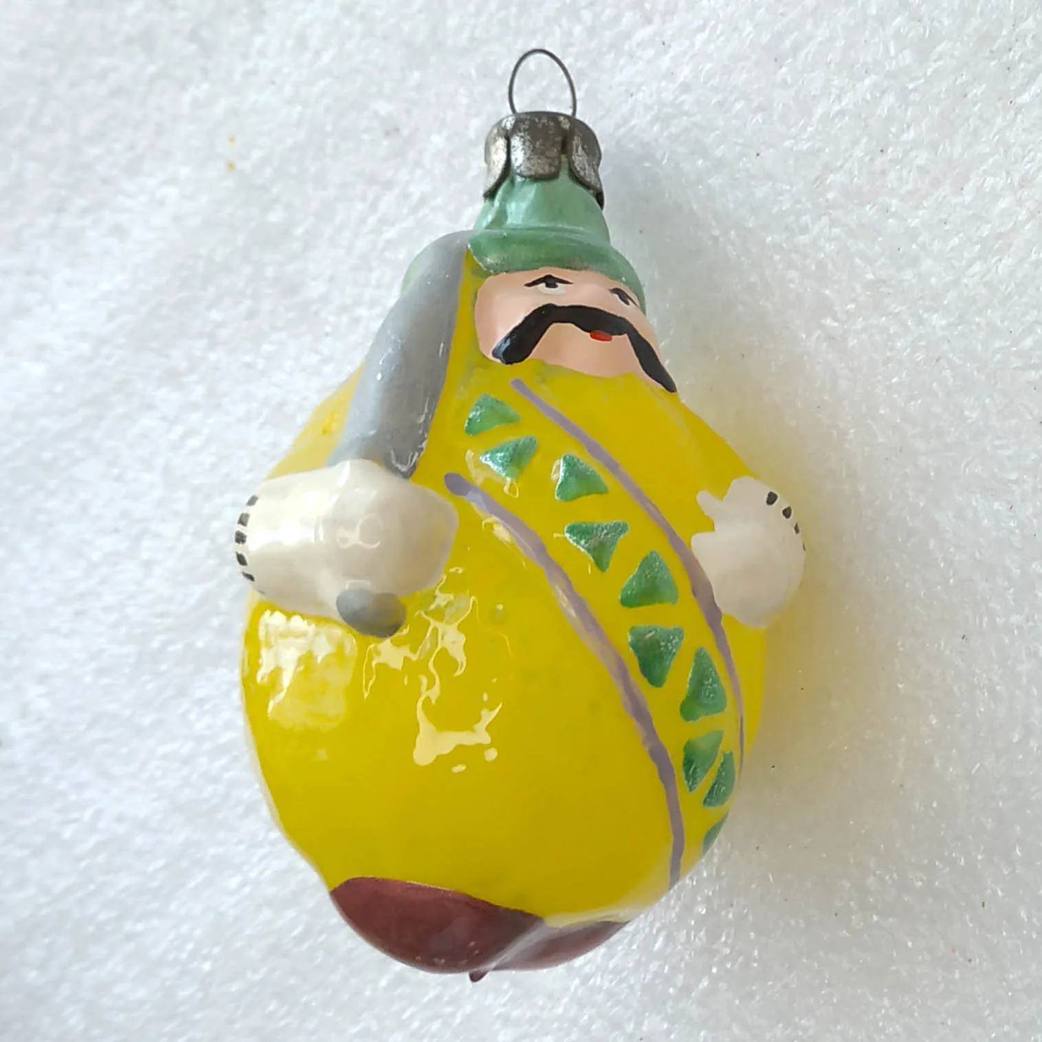 Vintage Glass Christmas Tree Ornament Unique Restoration Decor Prince Lemon