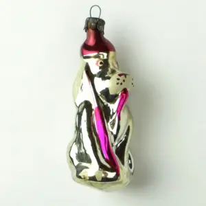 Antique Vintage Glass Christmas Ornament Hunter Dog