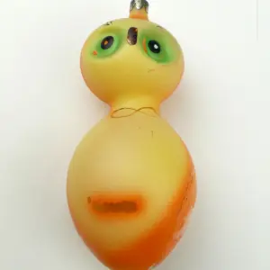 Antique Vintage Glass Christmas USSR Tree Ornament Big Owl