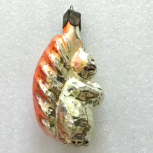 Vintage USSR Glass Christmas Ornament Squirrel