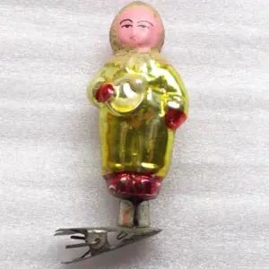 Antique Vintage Russian Glass Christmas Ornament Baby