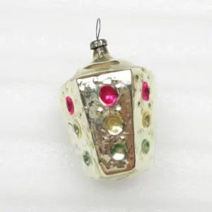 Vintage USSR Glass Christmas Ornament Traffic-Light
